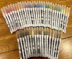 ZIG Clean Color Real Watercolor Brush Pens 48 Color Set Markers