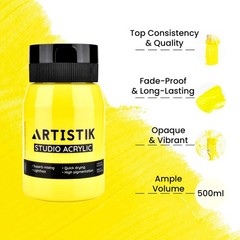 Artistic Acrylic Paint Jar – High-Pigment, Fade Proof Painting Supplies, Suit…