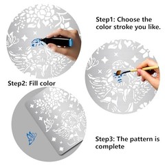 Dots Spiral Stencil Mandala Dot Circular Geometric Stencils Stainless Round
