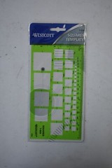Lot Of 3 Westcott C-Thru Squares Geometric Template 4″x7-1/4″ T-828 39 Openings