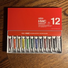 HOLBEIN ARTISTS’ WATERCOLORS– HWC, 12pc/ 15 ml (.50 US fl oz) NIP