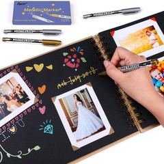 Metallic Markers Pens – Silver and Gold Paint Pens for Black Paper, Glass, Ro…