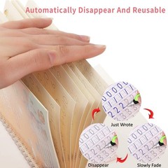 4 PC Reusable Grooved Writing Books for Kids, Magic Copy Books,Reusable Handl