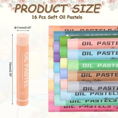 Soft Oil Pastels, Oil Pastel Crayons Blendable(Light Orange, Pack of 16)