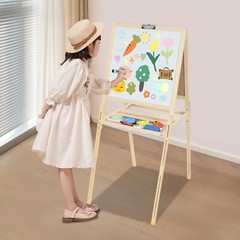 Wood Color Floor Standing Art Easel Easel for Kids Adjustable Standing Art Easel