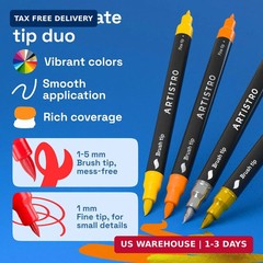 ARTISTRO 72 Acrylic Paint Markers – Paint Pens for Drawing – For Fabric, Rock, G