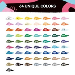 Paint Markers Paint Pens Colors Acrylic Paint Pens Dual-Tip for Rock 64