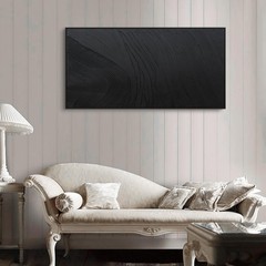 Black Wall Art Framed Abstract Canvas Pictures For Hand Painted Line Texture …
