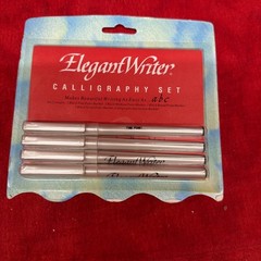 SPEEDBALL ELEGANT WRITER CALLIGRAPHY SET 4 BLACK INK MARKERS – NEW (h54)