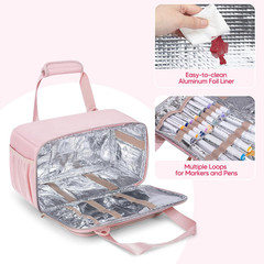 Marker Organizer Case Holding up to 216 Markers, Marker Storage Carrying Bag, La