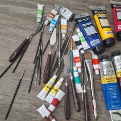 Acrylic Paint Mixed Tubes Lot Multiple Colors Extras