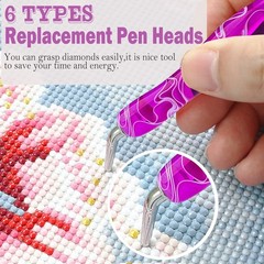 Heyseri Diamond Art Pens Tools, Ergonomic Diamond Painting Pen Kits with Stee…