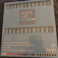 Water Soluble Wax Pastel Set – 24pc Apply To Wet Or Dry Surfaces NEW