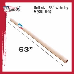 63″ Wide x 6 Yard Long Canvas Roll – 100% Cotton 12 Ounce Primed Artist Painting