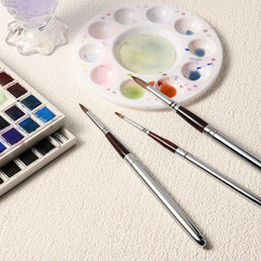 Kolinsky Travel Watercolor Brushes Sable Hair round Watercolor Paint Brush 3Pcs