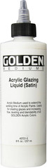 Golden Acryl Med 8 Oz Glaze Liquid Satin