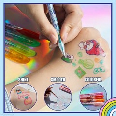 Glittery Hello Kitty & Friends 16-Piece Body Art Gel Pen Set – Ideal for Parties