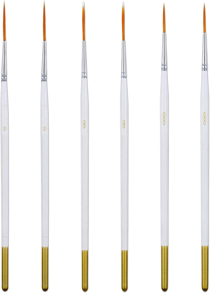 6Pcs Script Liner Brushes for Acrylic Painting Fine Point Liner Paintbrush Fine