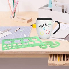 SIQUK 9 Pieces Drawings Templates French Curve Geometric Green