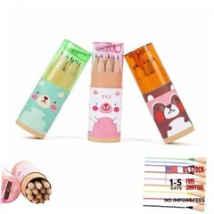 Mini Colored Pencils Set of 36 (3 Tubes x 12 Colors) – Portable Art Kit with