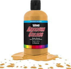 Versatile 8oz Water-Based Airbrush Paint – Opaque Golden Ochre for All Surfaces