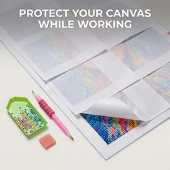 100 Pcs Diamond Painting Release Paper 5.9 x 3.9 Inch x inches, White