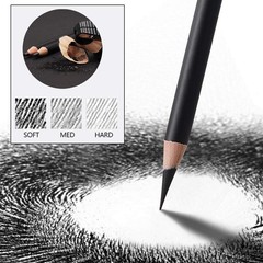 Charcoal Pencils Drawing Set – 10 Pieces (5 Soft, 3 Medium, 2 Hard) – Perfect
