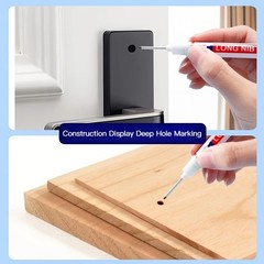 10PCS Long Nib Markers – Fast-Dry, Waterproof Pens for Wood, Metal & Glass