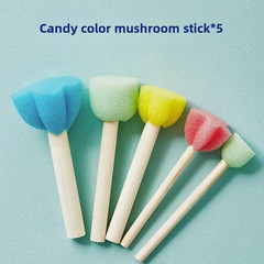10pcs Mushroom Sponge Paint Brush Set Kids DIY Art Painting Tools – NEW