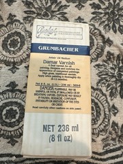 GRUMBACHER Artists’ Oil Medium Damar Varnish 8 fl oz New and Sealed In Box VTG