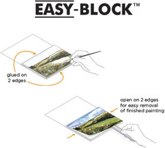 Fluid Artist Watercolor Paper Block, 9 X 12 Inches, 15 White Sheets, 140 Lb (300