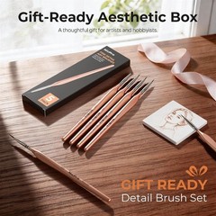 Aesthetic 5 PCS Detail Brushes – Triangular Handle for Effortless Micro Painting