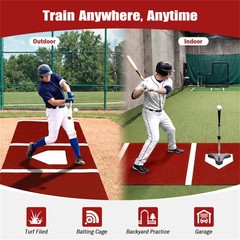 Softball Pitching Mat 10ft x 3ft Artificial Turf Indoor Outdoor Training Aid