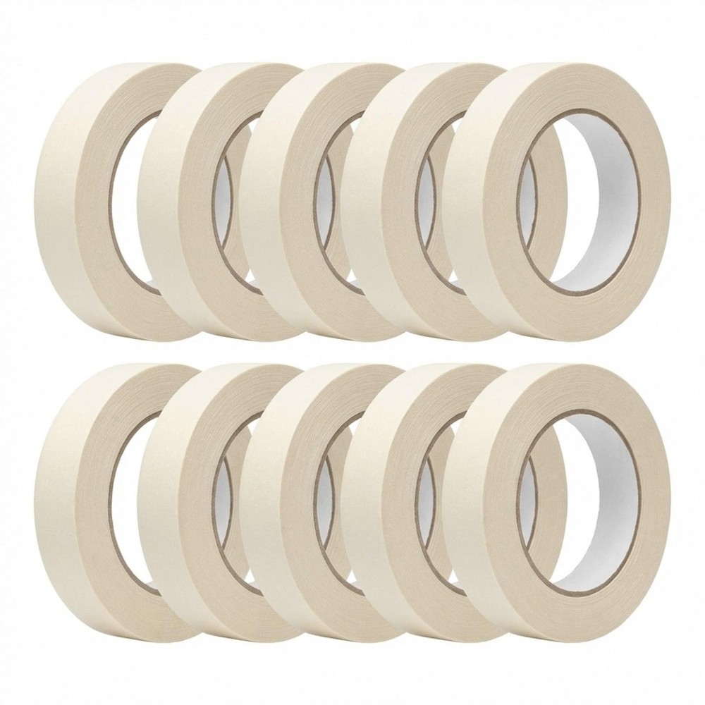 Masking Tape 0.75 inch x 55 Yards x 10 Rolls, White Painters Tape for General…