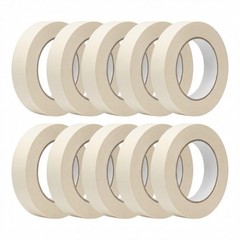Masking Tape 0.75 inch x 55 Yards x 10 Rolls, White Painters Tape for General…