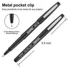 Black Felt Tip Pens, 30 Pack, 0.7Mm Premium Medium Fine Point, Felt Tip Markers