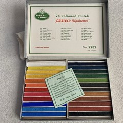 FABER CASTELL Polychromos Pastels 9282 Sticks SET OF 24 Fine Art COMPLETE EUC!