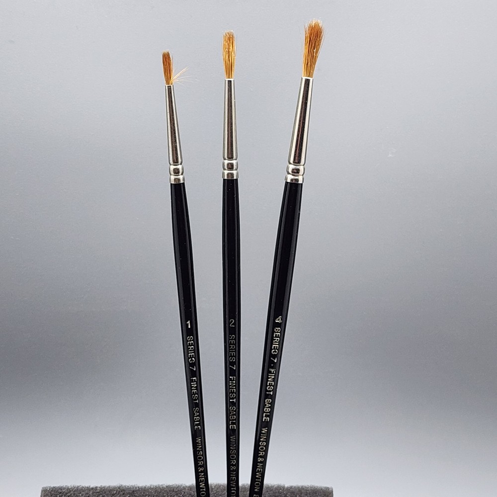Winsor & Newton Series 7 Size # 1, 2, 4 Kolinsky Finest Sable Brush England