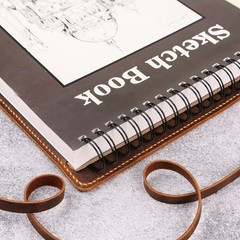 Full Grain Leather Sketchbook Sketch book Cover For 9×12 Top Spiral Sketch Pad