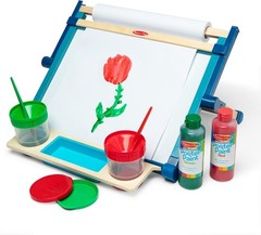 Melissa & Doug Magnetic Tabletop Easel Deluxe Double-Sided Wooden Art Set NEW