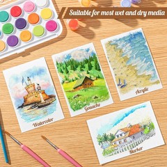 80 Sheets 4×6 Inch Watercolor Paper Bulk 110lb/230gsm Cold Press White Card