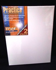 Practica Economy Stretched Canvas 11″x14″ Painting Canvas 2-Pack