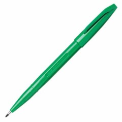 S520-D Pentel Sign Pen Stick Marker, Fine Point, Green Ink, Pack of 1