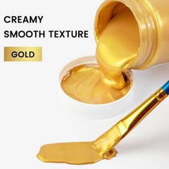 Metallic Gold Acrylic Paint, 100ML Non-Toxic, Non-Fading Gold Leaf Paint for Art