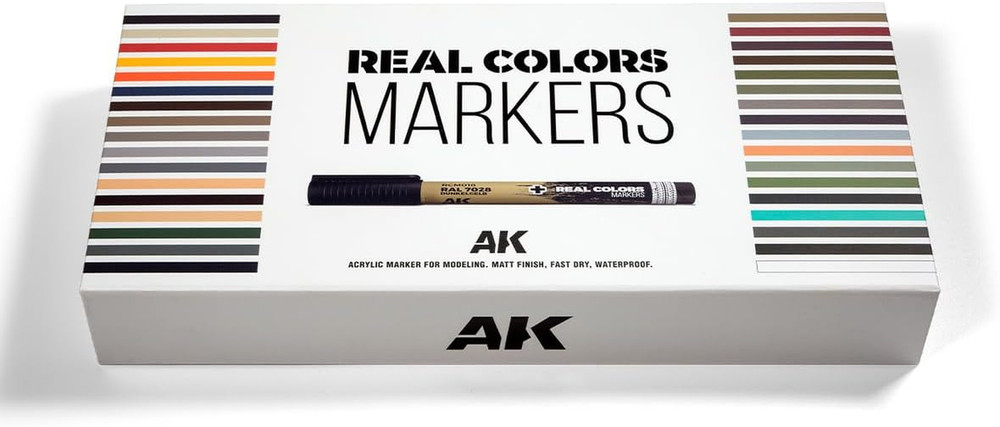 Real Colors Deluxe 34 Markers Set – Matte Finish, Fast Dry, Waterproof
