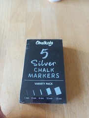 Chalkola 5 white Chalk Markers – Variety pack