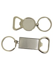 Sublimation Blanks Keychains Metal Bottle Opener 10 pack (5) Round (5) Rectangle