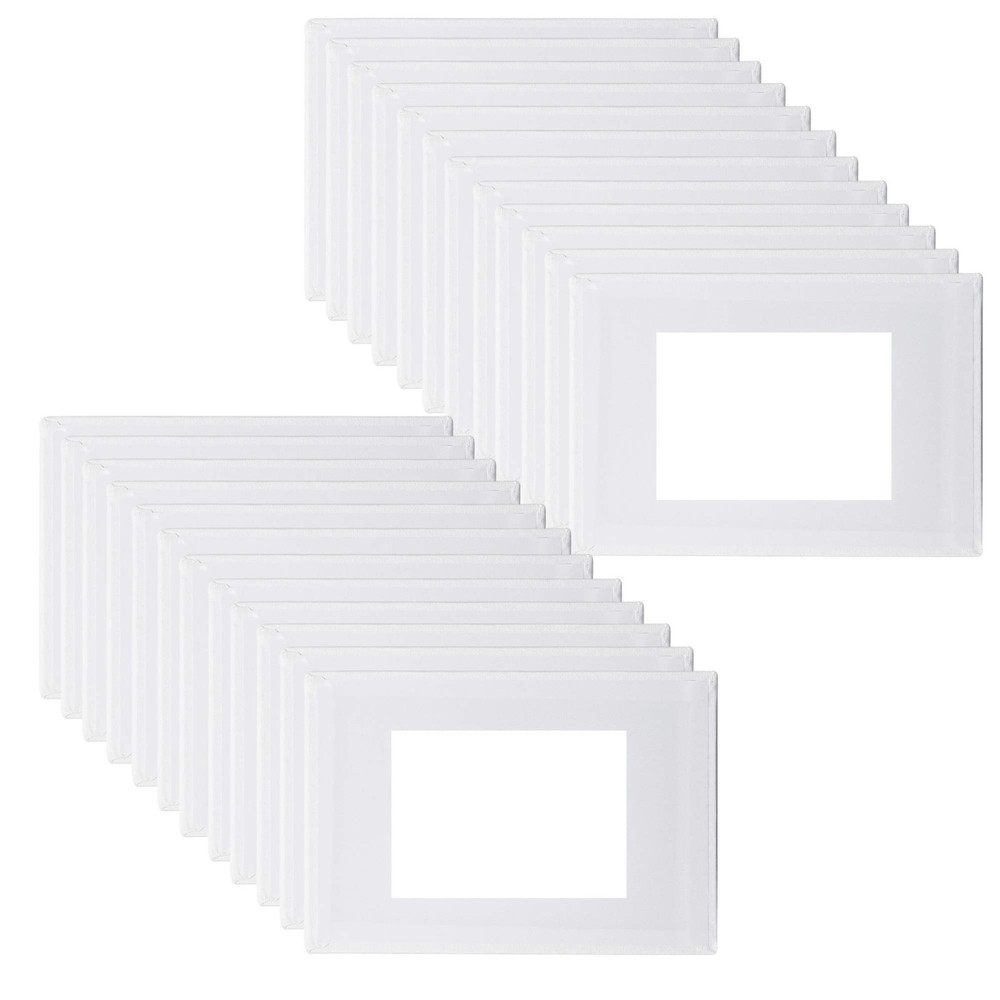 Mini Canvas Panels 5×7, 24 Pack Primed Cotton, White, Painting