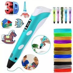 3D Printing Pen 12 Color 120FT PCL Filaments DIY Crafting Doodle Drawing Kid Toy