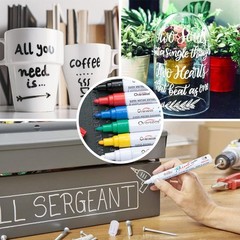 Overseas Paint Pens Paint Markers, 6 Colors Oil Based Permanent Markers, Medi…